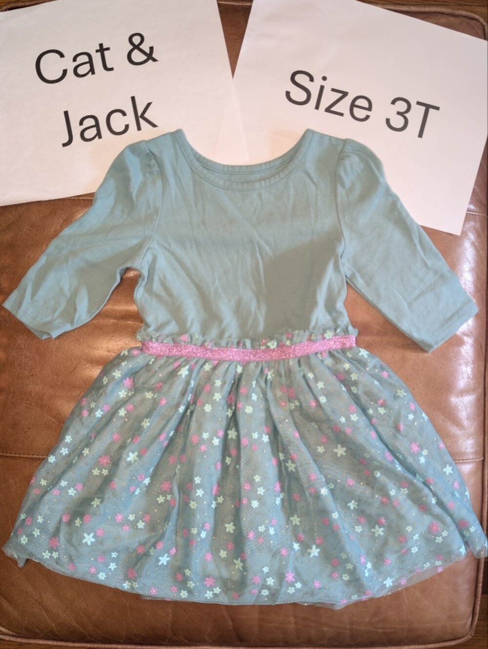 3T Layered Tutu Dress 3/4 Sleeve